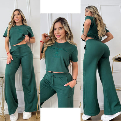 Conjunto bordado Chanel